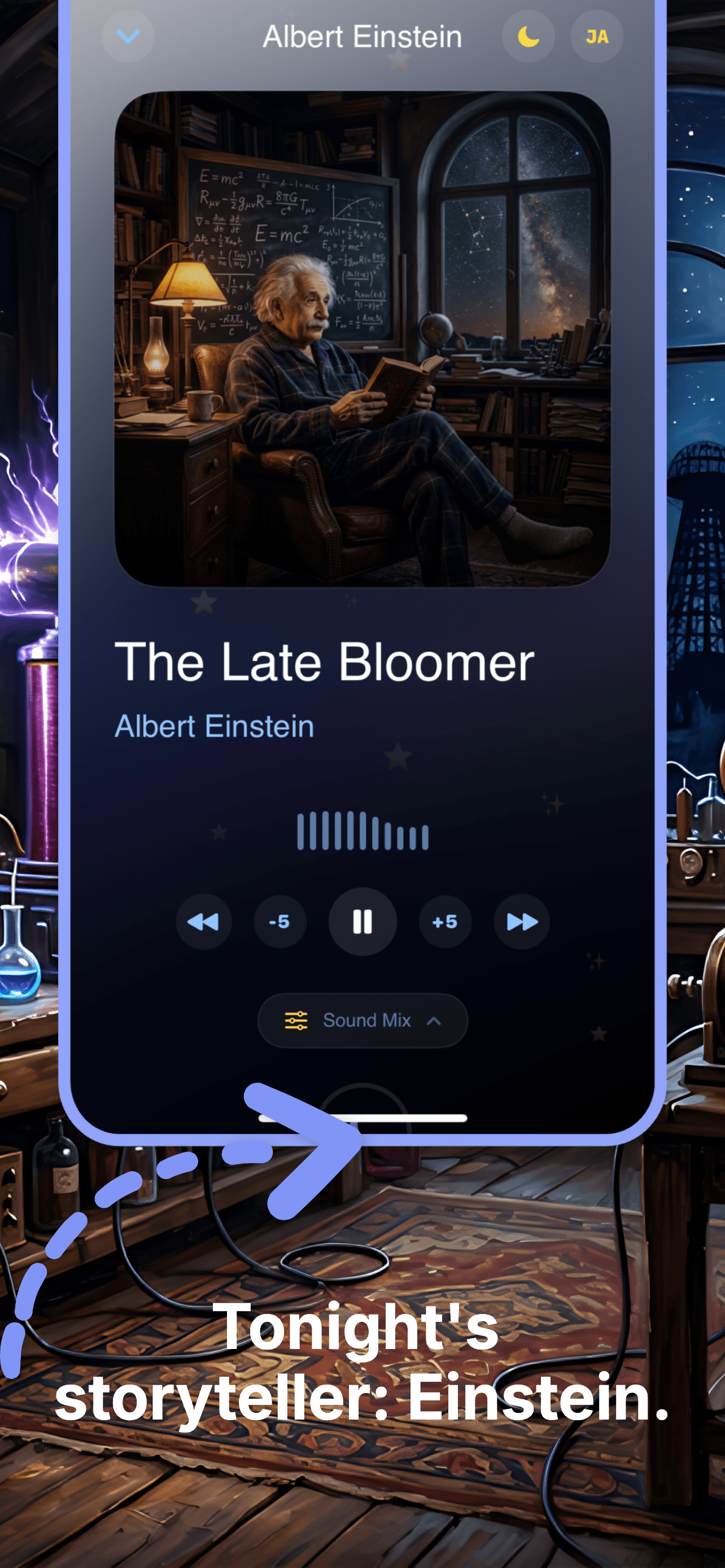 Sleep playback screen
